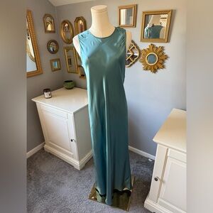 ATM medium silk dress in sea green. No tag special